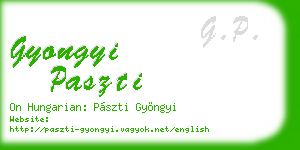 gyongyi paszti business card
